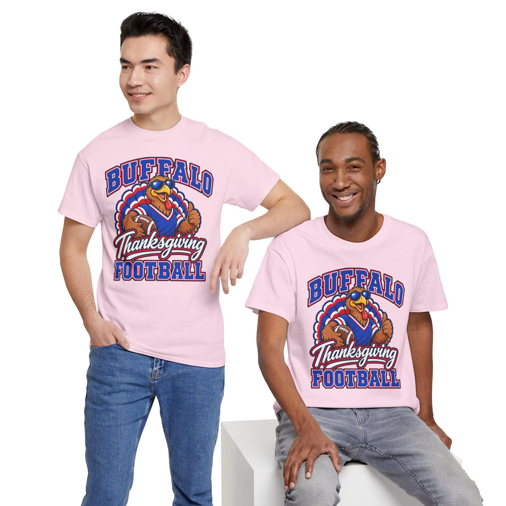 Buffalo Thanksgiving Football T-Shirt — Turkey Mascot Game Day Tee