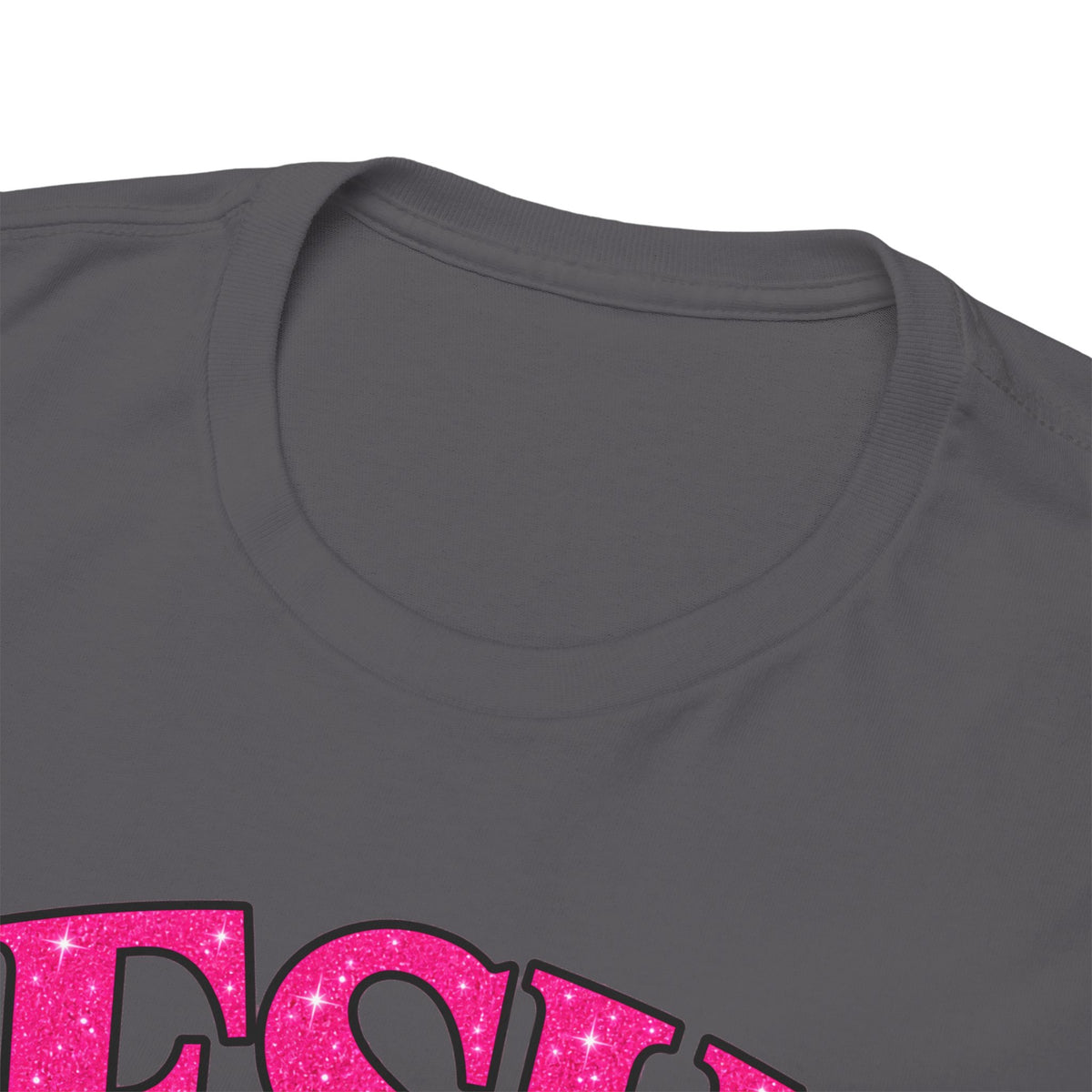 Christian T-Shirt — "JESUS The way, the truth, the life" (John 14:6) Pink Vintage Script
