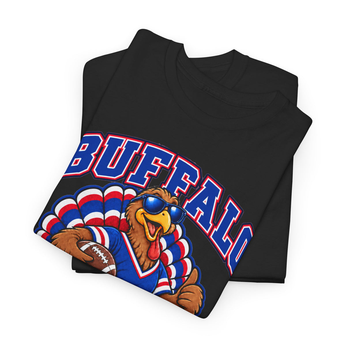 Buffalo Thanksgiving Football T-Shirt — Turkey Mascot Game Day Tee