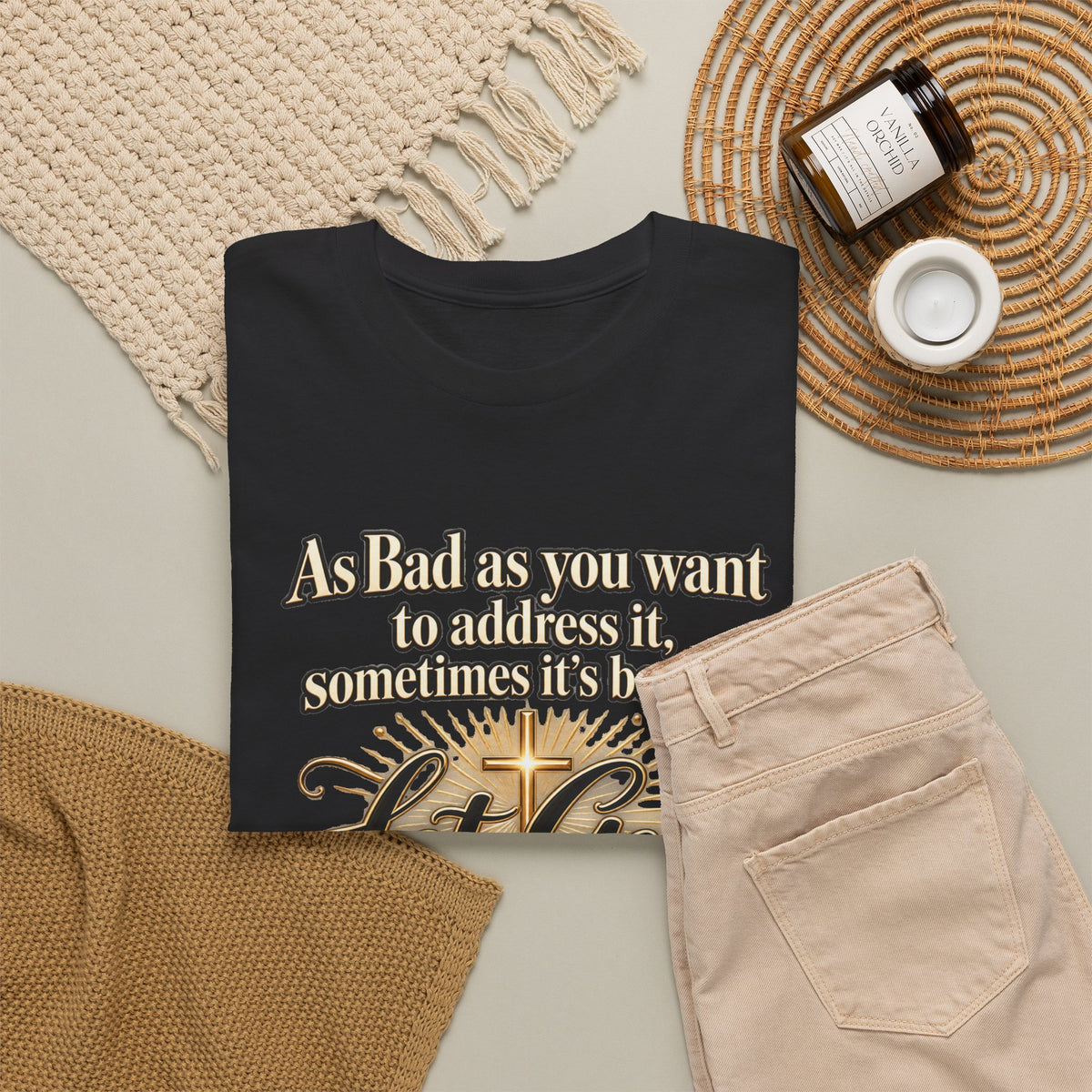 Let God Defend You Inspirational Christian T-Shirt