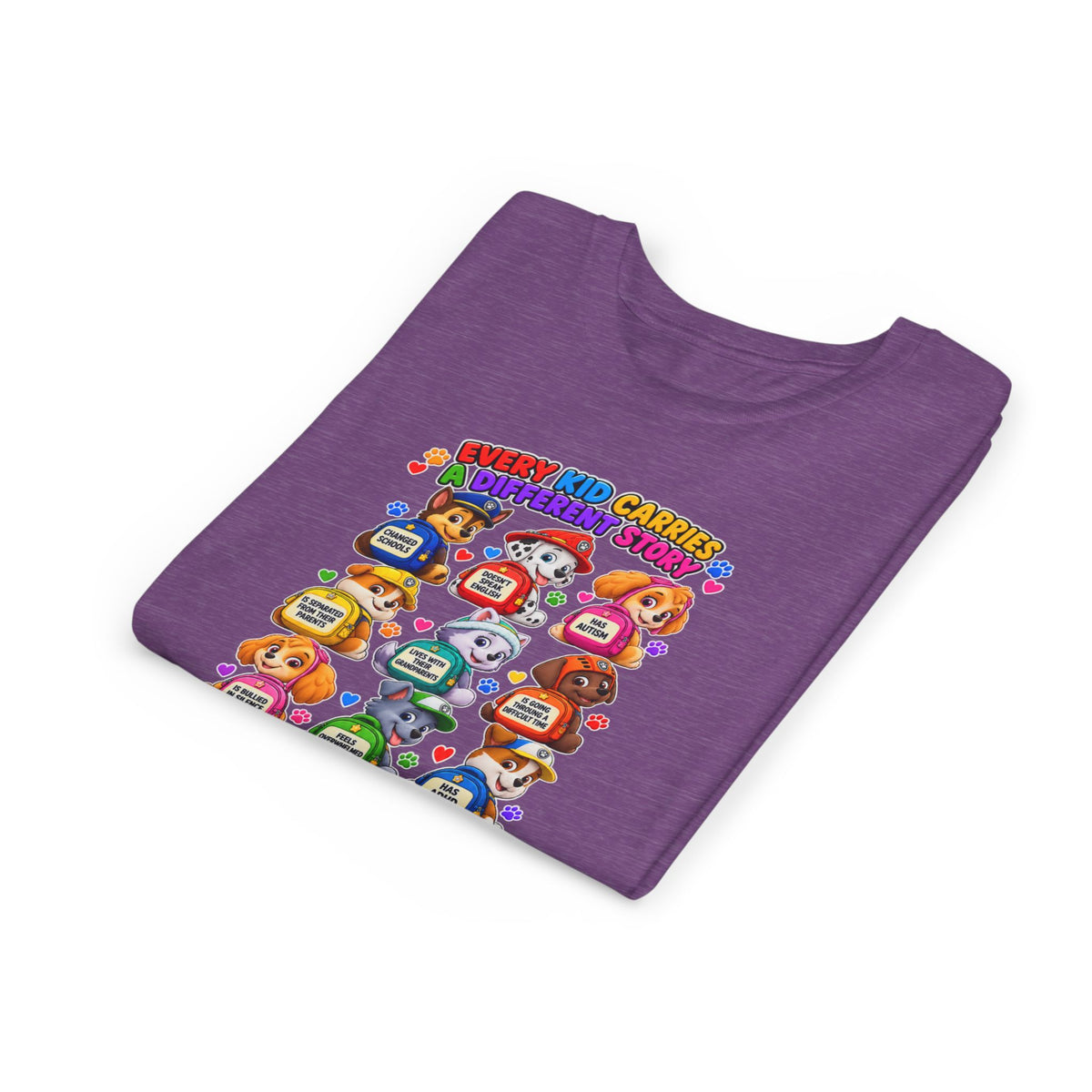 Be Kind Youth Short Sleeve Tee – Colorful Cartoon Character Shirt