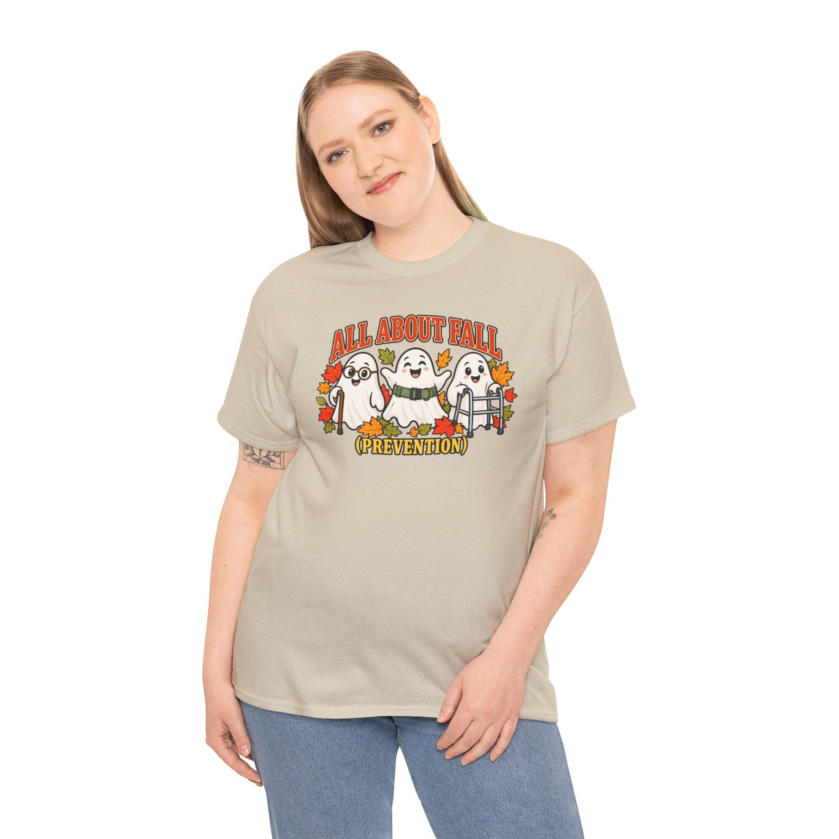 All About Fall (Prevention) Ghost Tee — Cute Halloween Autumn T-Shirt