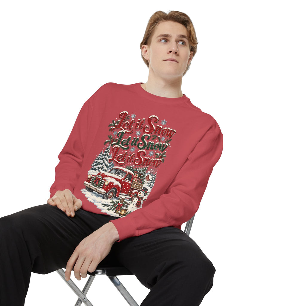 Let It Snow Vintage Truck Sweatshirt