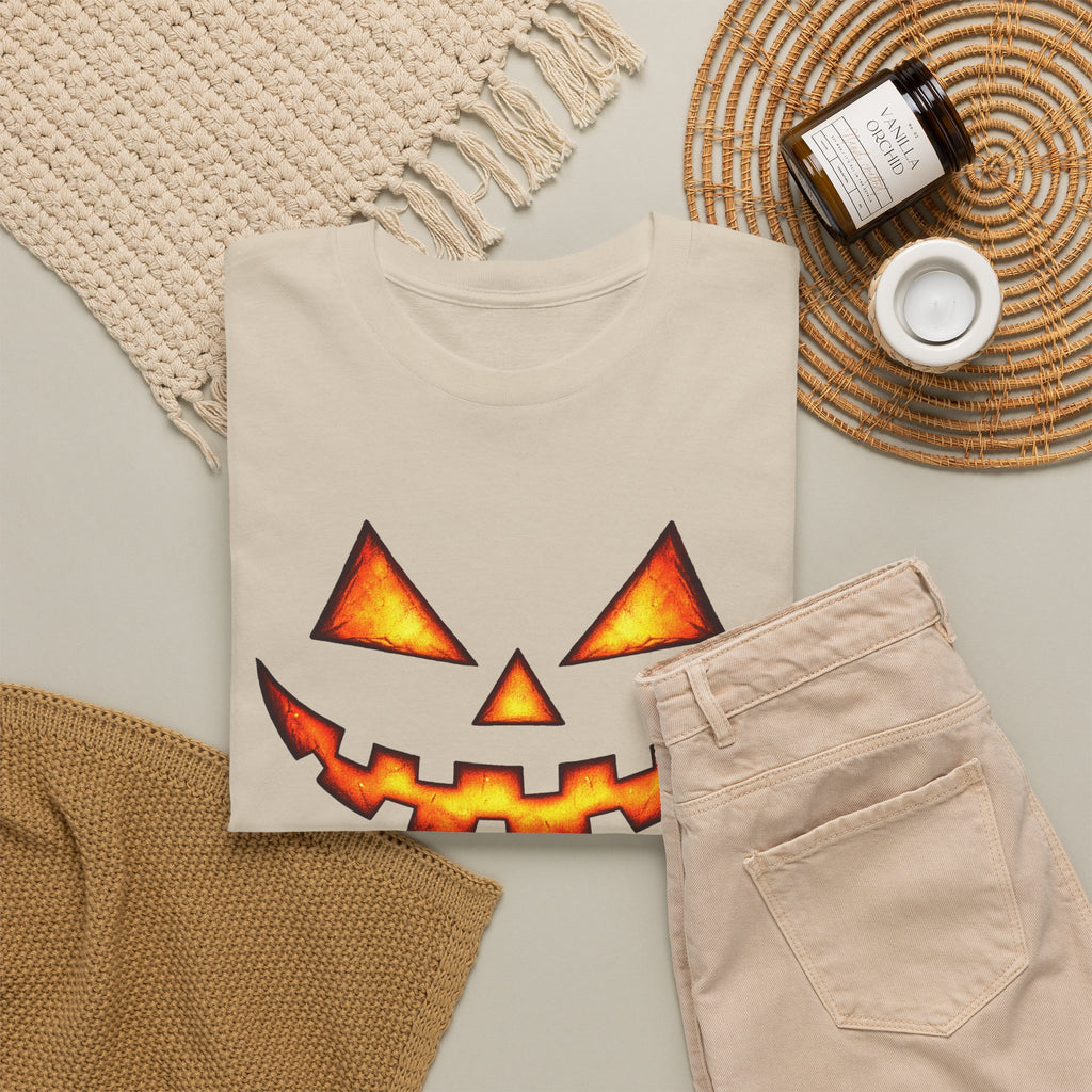 Jack-O'-Lantern Pumpkin Scary Face T-Shirt — Halloween Horror Costume Tee