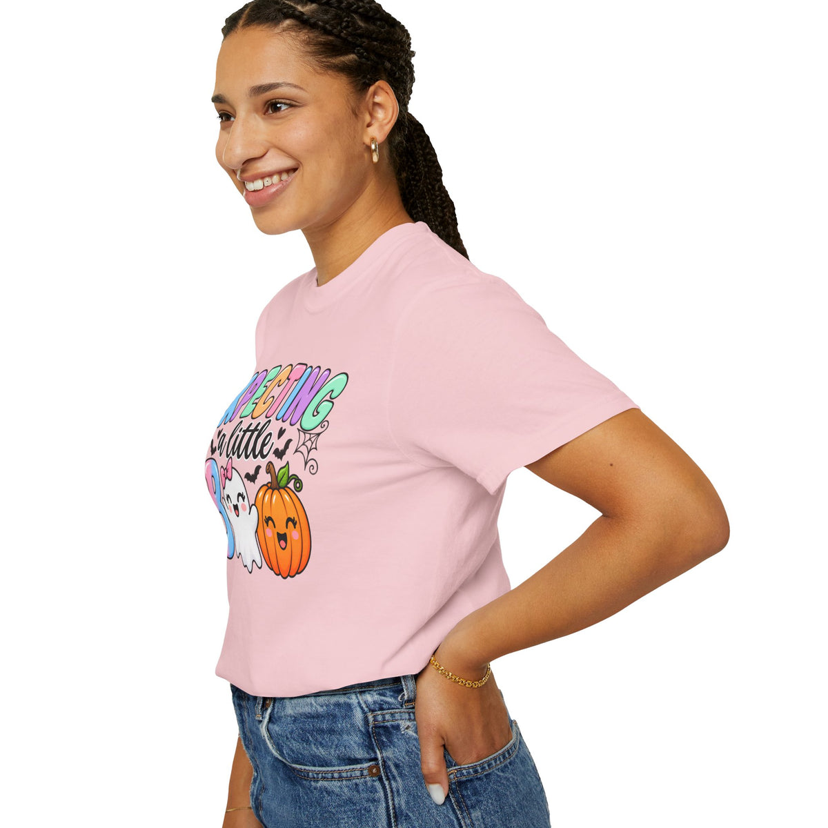 Expecting a Little Boo Maternity T-Shirt — Cute Halloween Pregnancy Tee