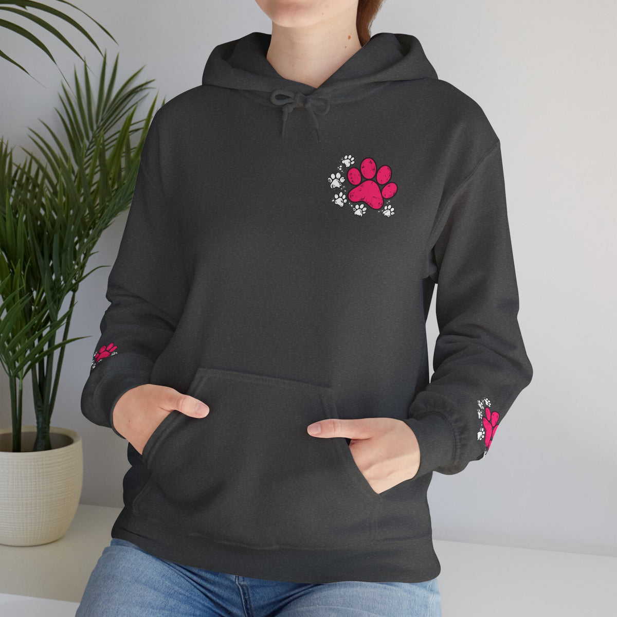 My Shadow Has Four Legs and a Tail Paw Print Hoodie