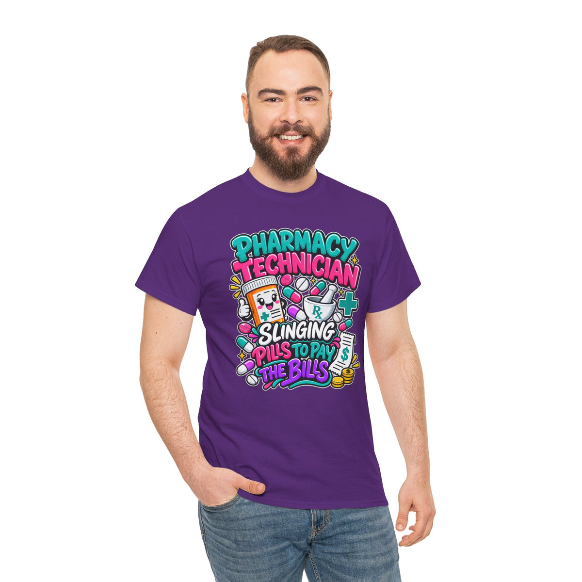 Pharmacy Technician T‑Shirt — "Slinging Pills to Pay the Bills" Graphic Tee