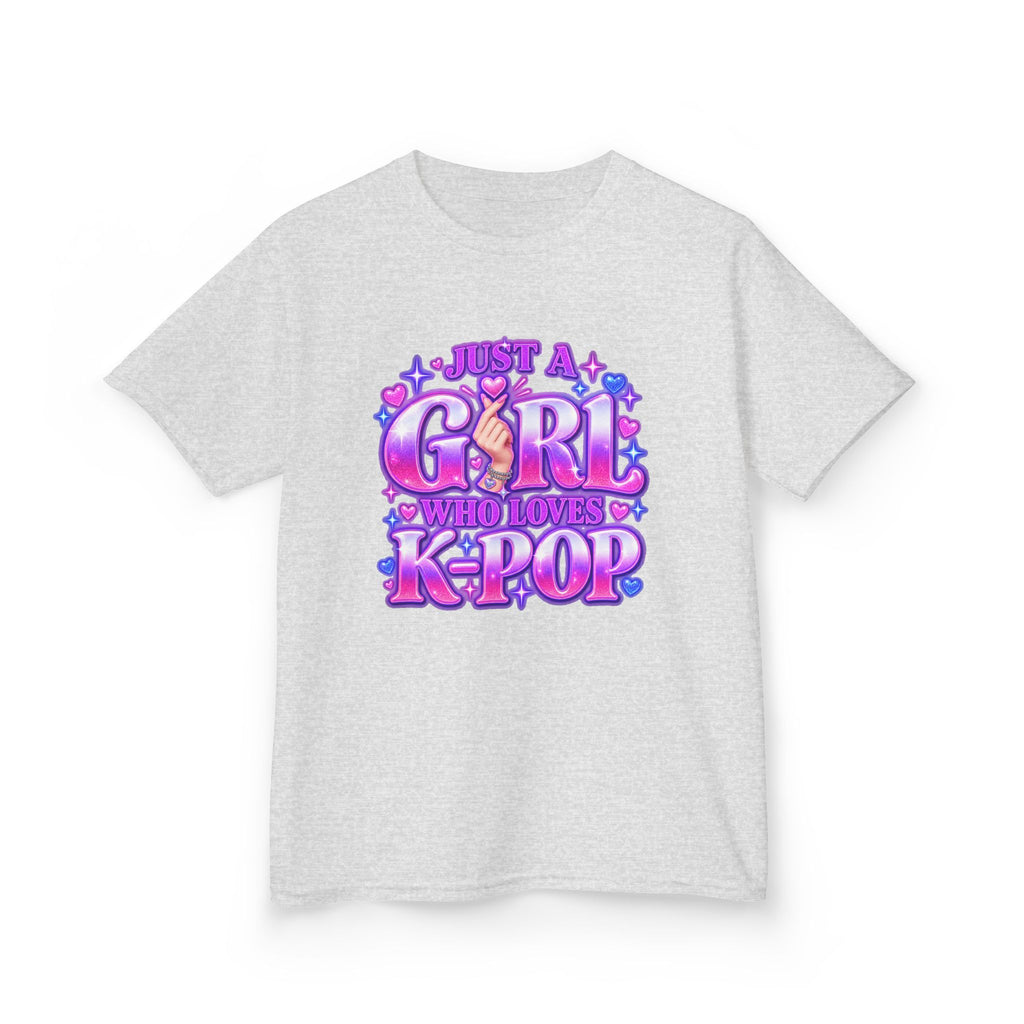 Kids T‑Shirt — "Just a Girl Who Loves K‑Pop" Cute K‑Pop Fan Tee