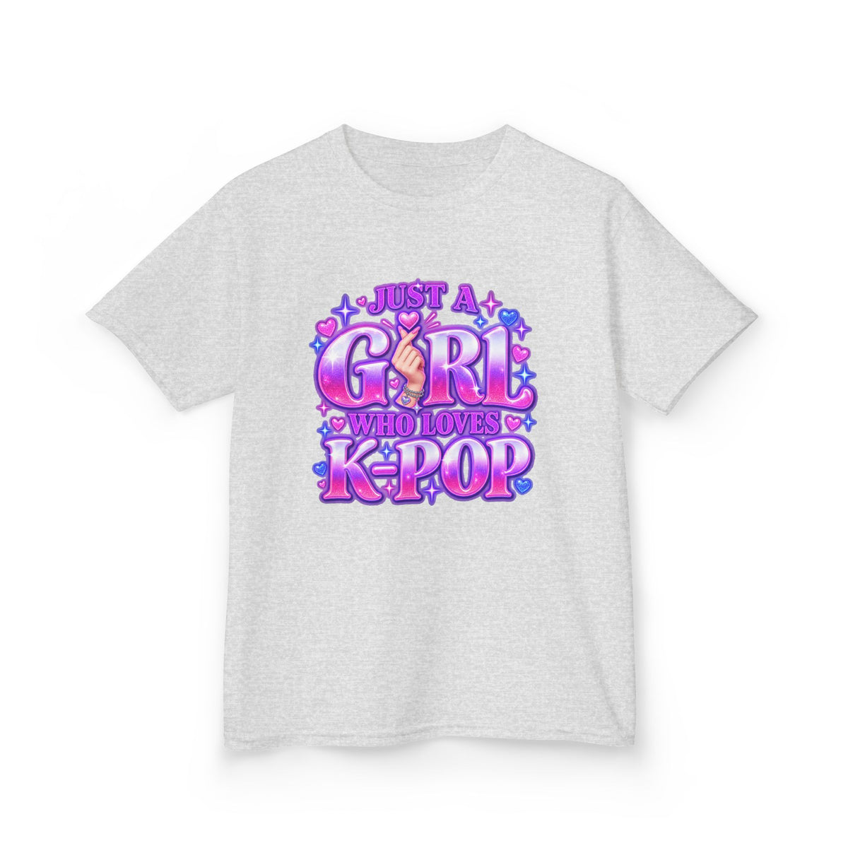 Kids T‑Shirt — "Just a Girl Who Loves K‑Pop" Cute K‑Pop Fan Tee