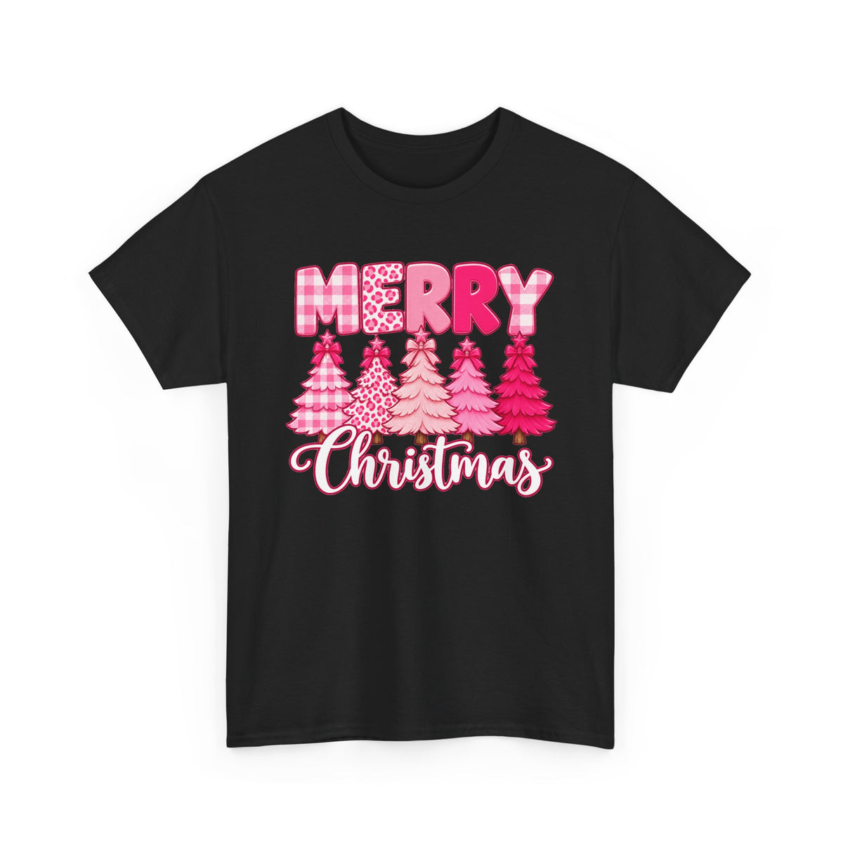 Merry Christmas Pink Christmas Tree T-Shirt
