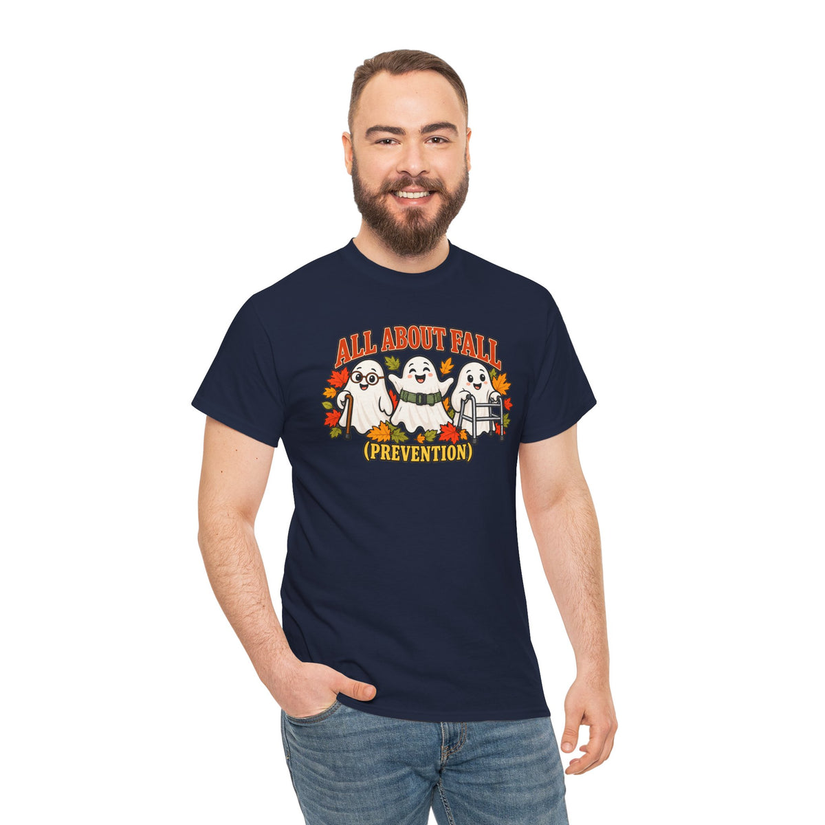 All About Fall (Prevention) Ghost Tee — Cute Halloween Autumn T-Shirt