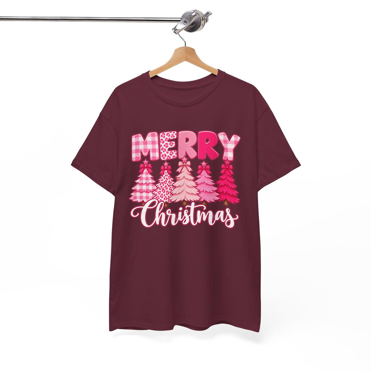 Merry Christmas Pink Christmas Tree T-Shirt