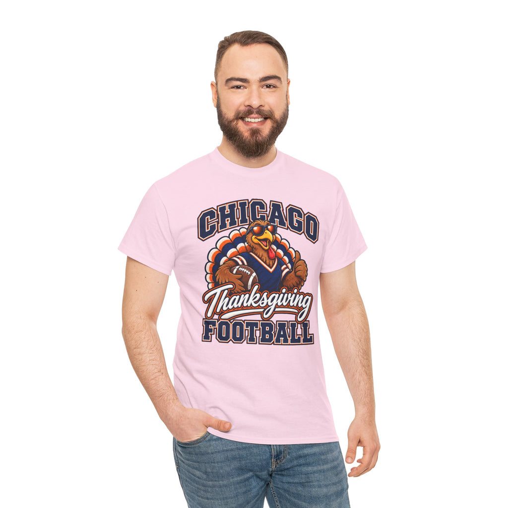 Chicago Thanksgiving Football T-Shirt — Turkey Mascot Game Day Tee