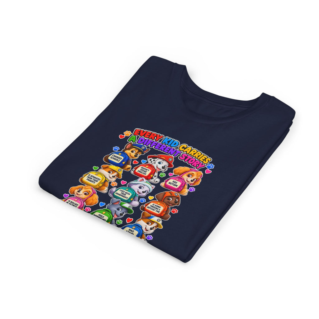 Be Kind Youth Short Sleeve Tee – Colorful Cartoon Character Shirt