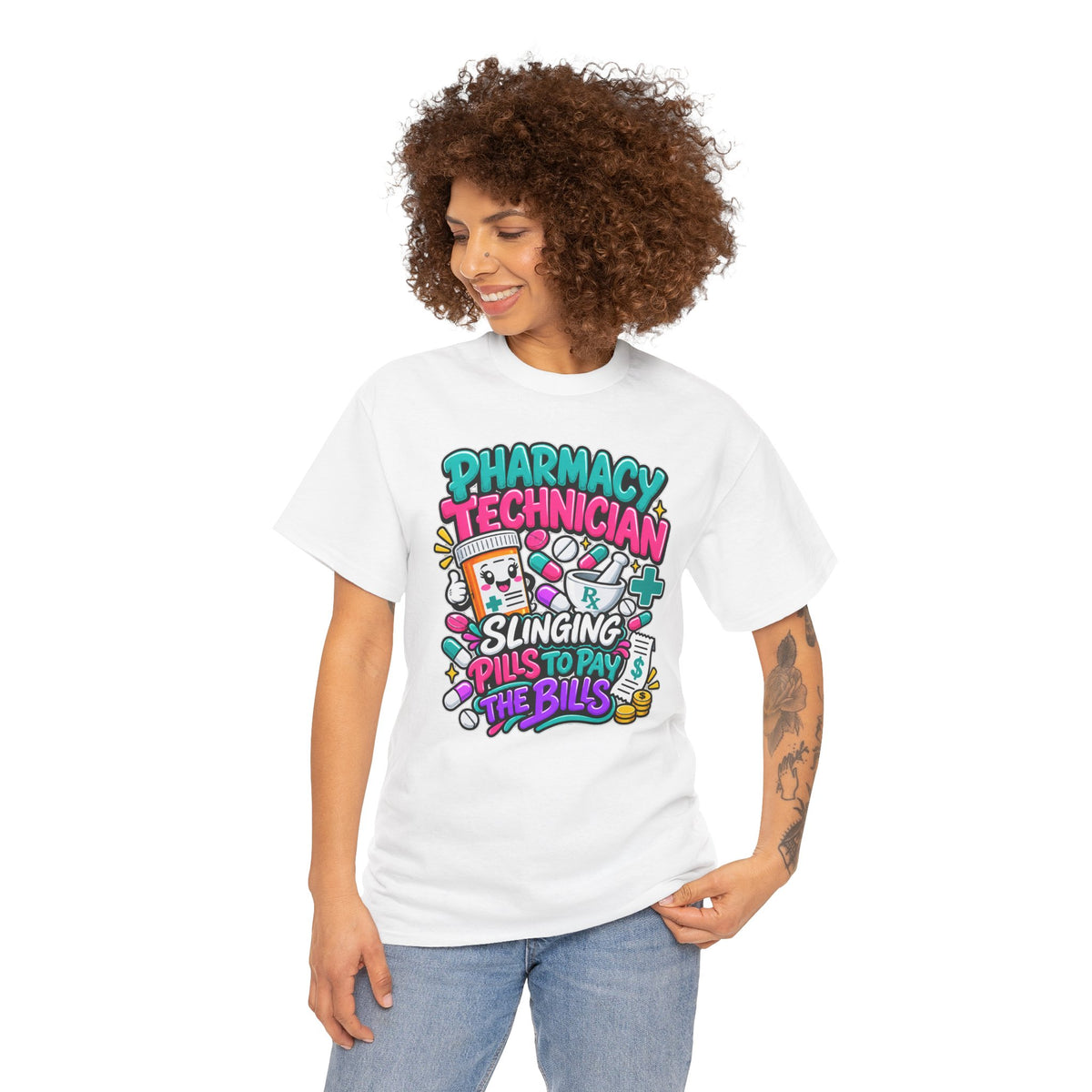 Pharmacy Technician T‑Shirt — "Slinging Pills to Pay the Bills" Graphic Tee