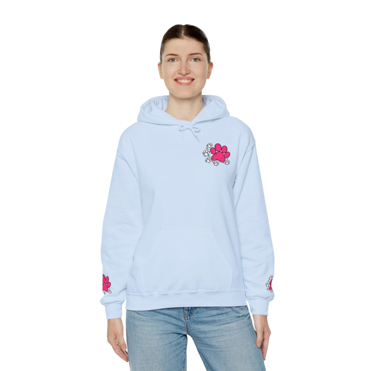 My Shadow Has Four Legs and a Tail Paw Print Hoodie