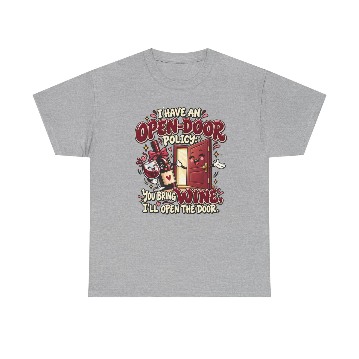 Open-Door Policy Wine Lover T-Shirt
