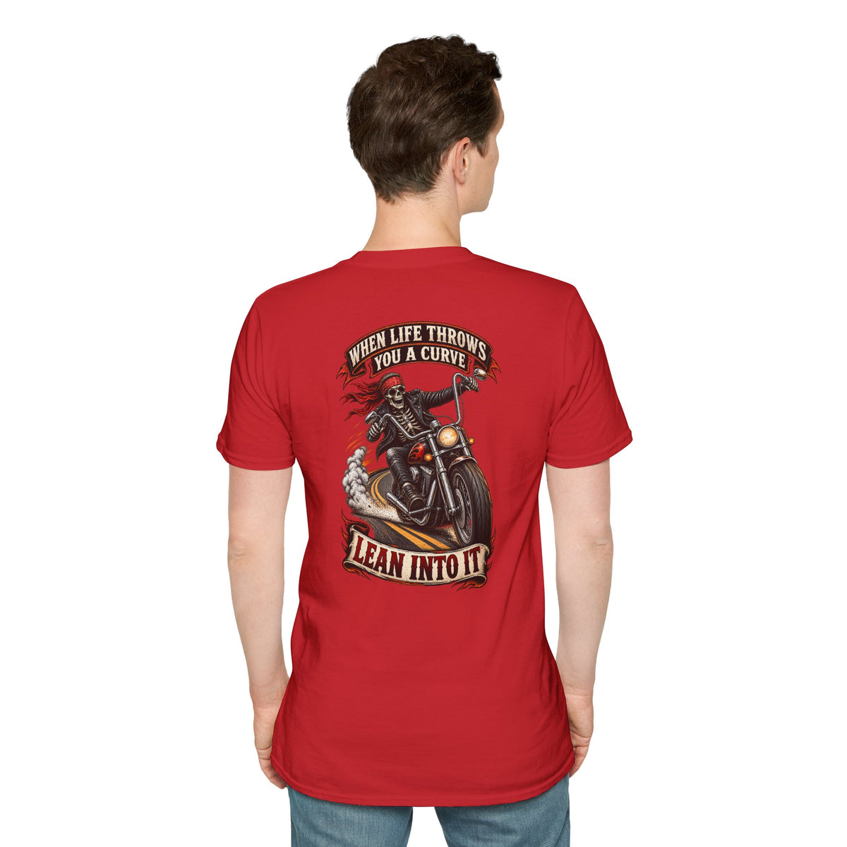 Motorcycle Rider Skull Tee — Born to Ride Graphic T-Shirt