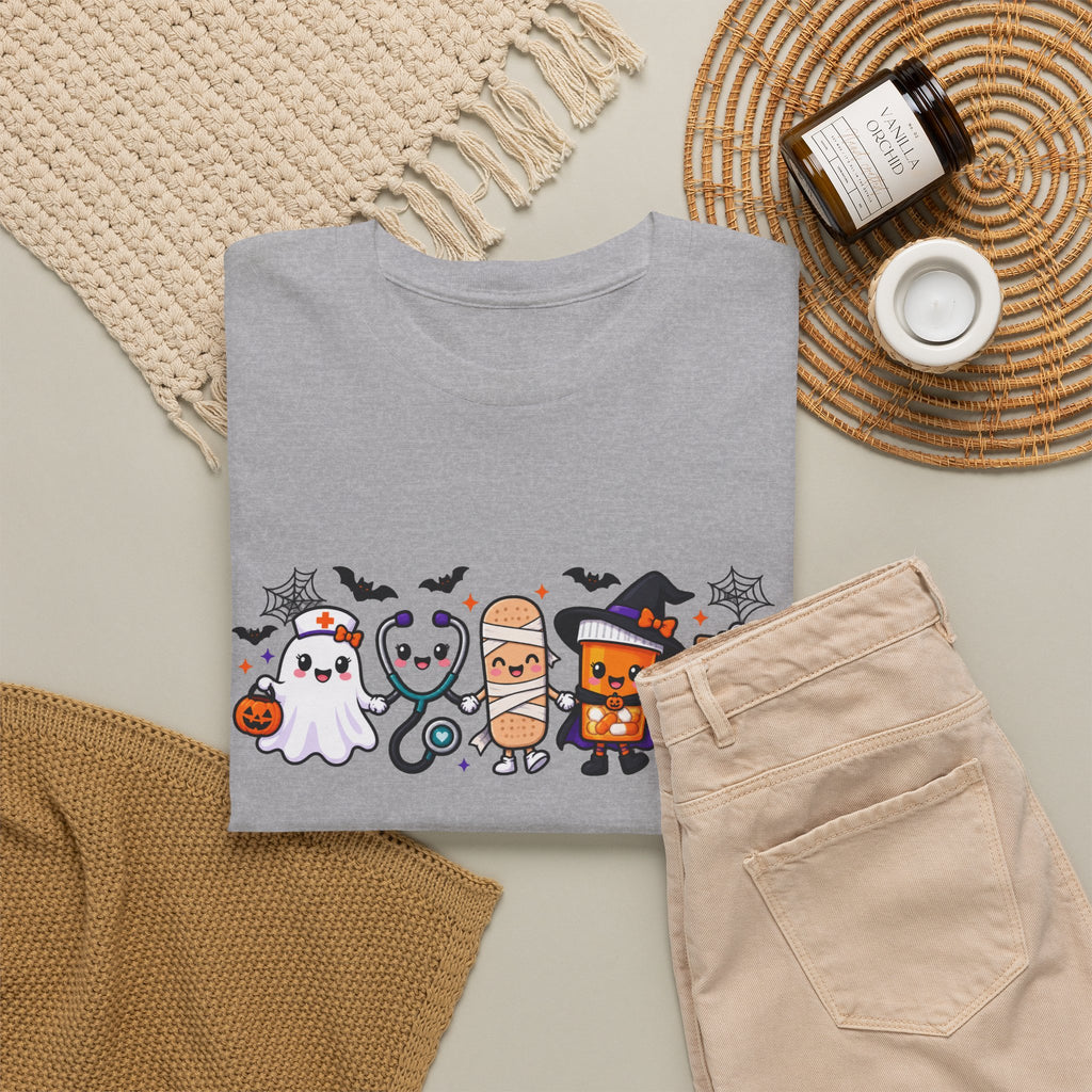 Halloween Candy Characters Tee — Cute Trick-or-Treat Ghosts & Candy Corn Shirt