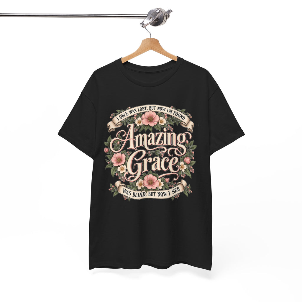 Amazing Grace Floral T-Shirt — Vintage Christian Faith Tee