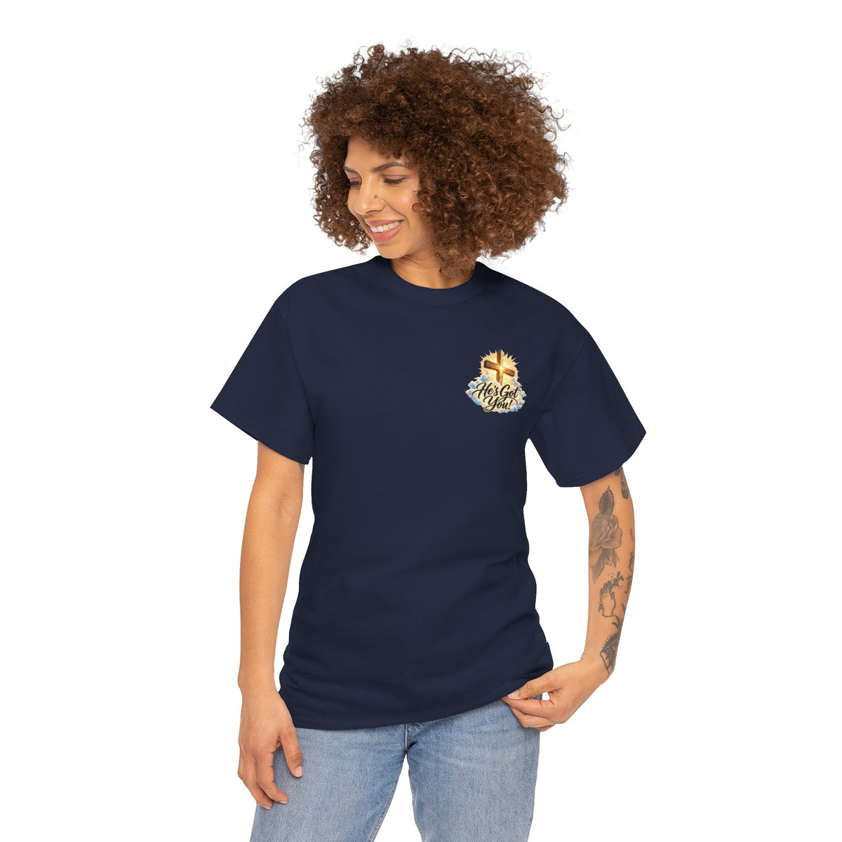 Don't Overthink It He's Got You Tee — Christian Cross Inspirational T‑Shirt