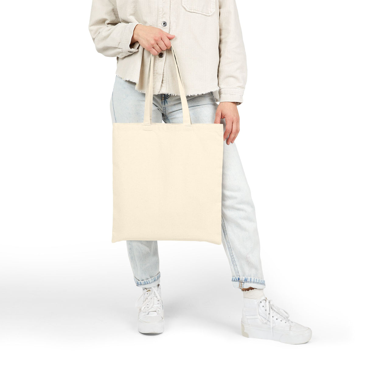Eco Canvas Tote — Colorful Floral Buddha Design