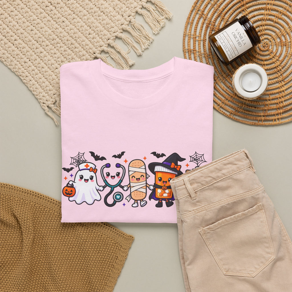 Halloween Candy Characters Tee — Cute Trick-or-Treat Ghosts & Candy Corn Shirt