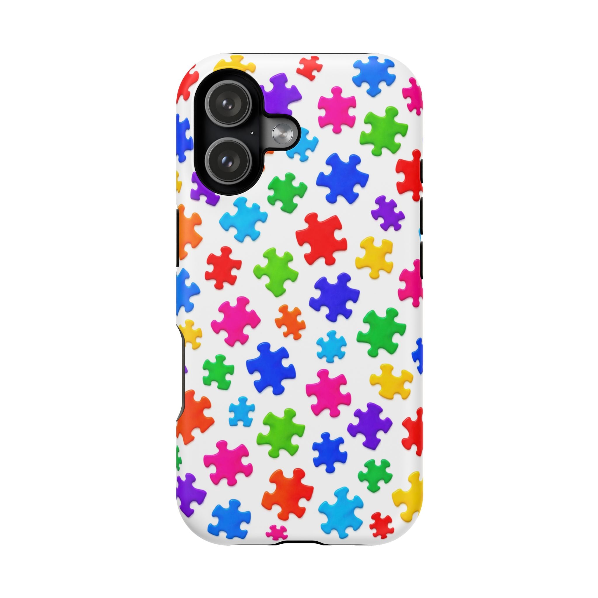 Autism Puzzle Pattern Magnetic Impact-Resistant Phone Case