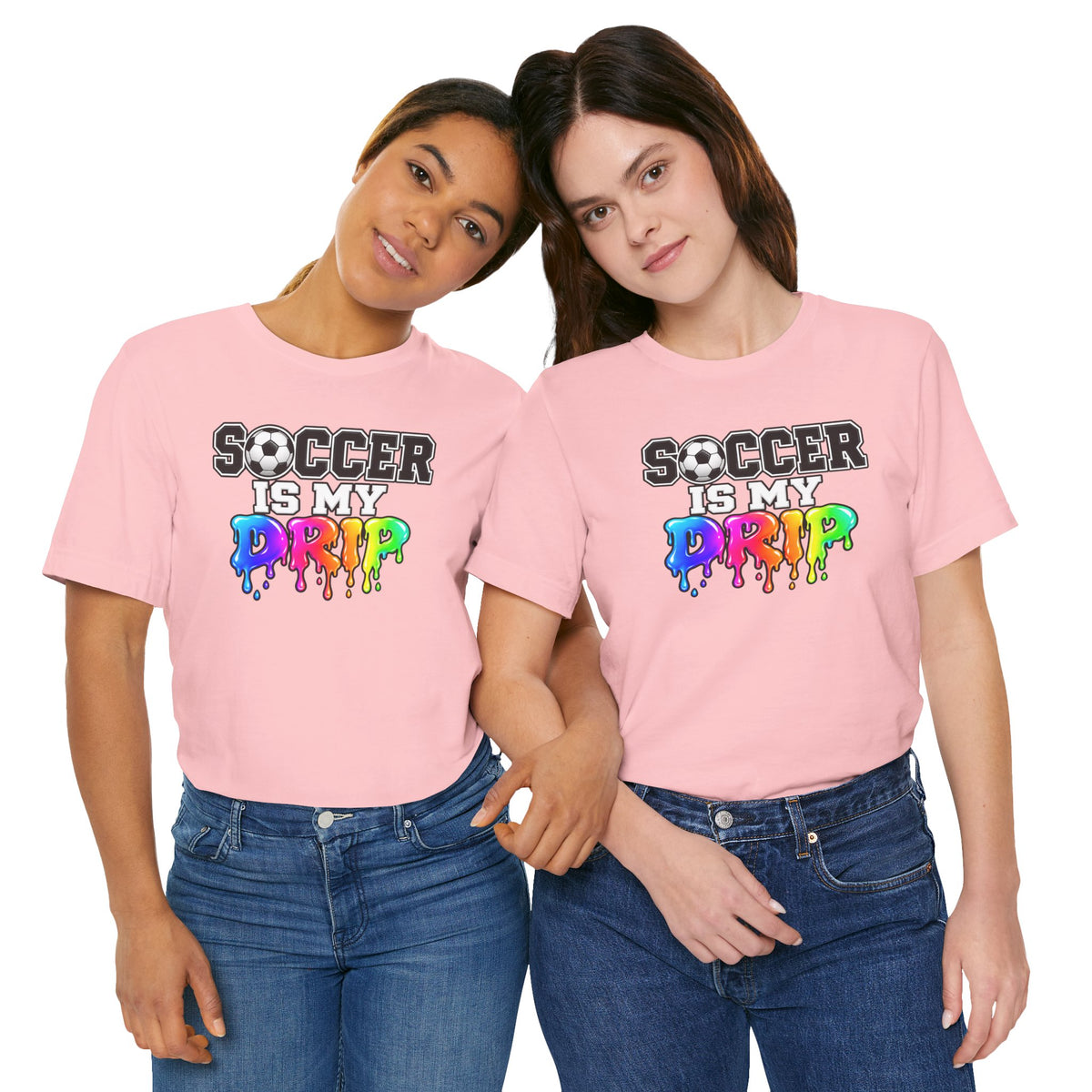 Soccer Is My Drip T-Shirt — Colorful Rainbow Drip Soccer Tee for Players & Fans