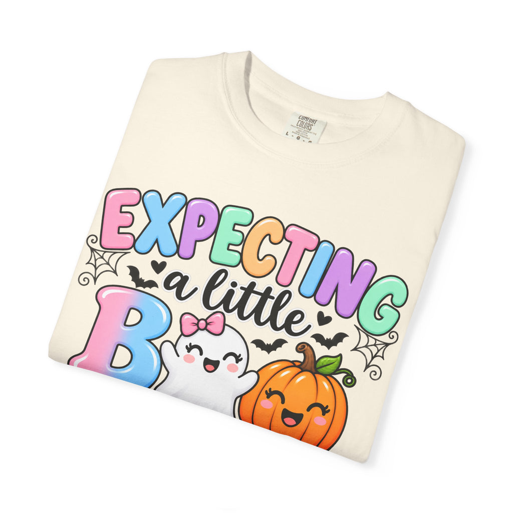 Expecting a Little Boo Maternity T-Shirt — Cute Halloween Pregnancy Tee