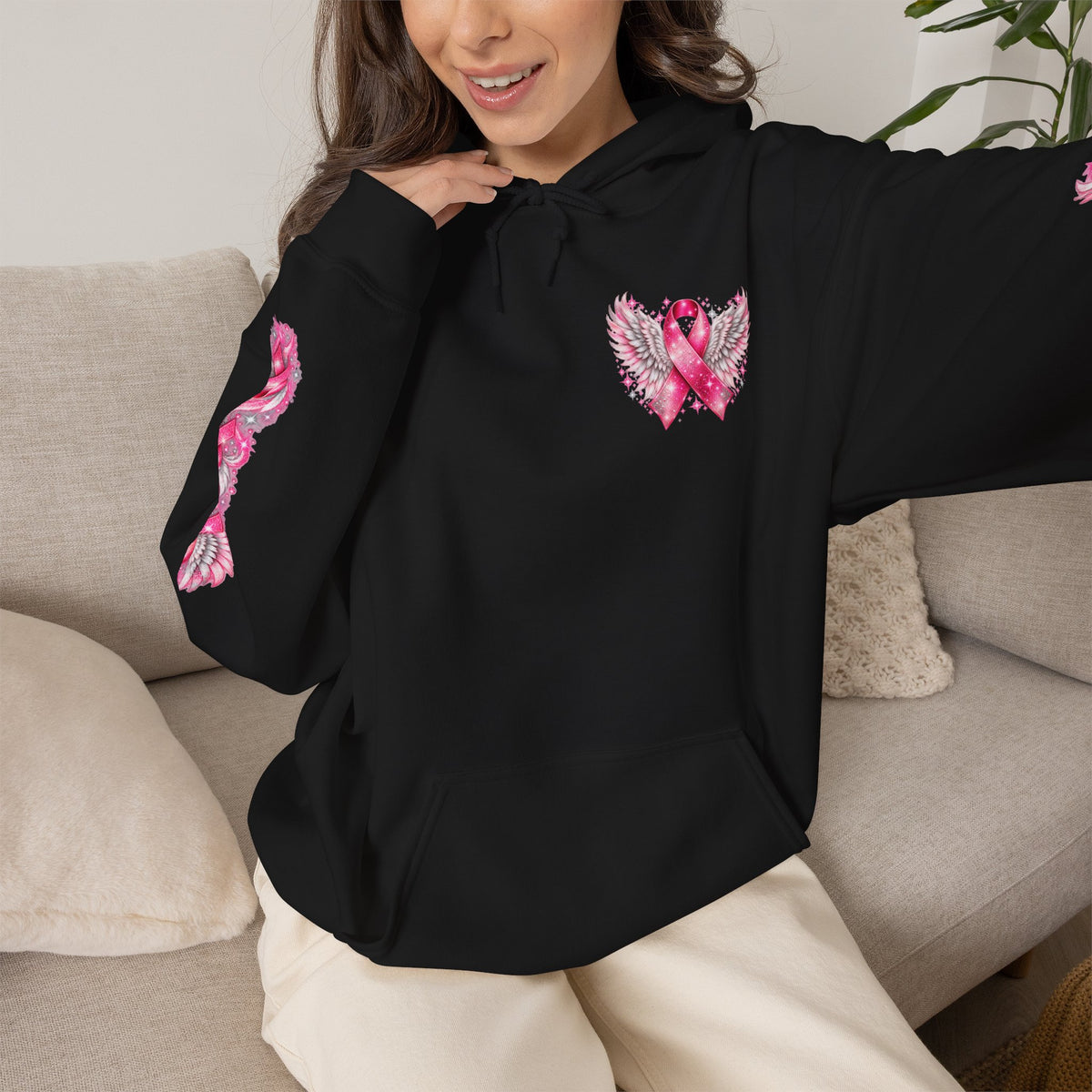 Pink Ribbon Breast Cancer Awareness Hoodie