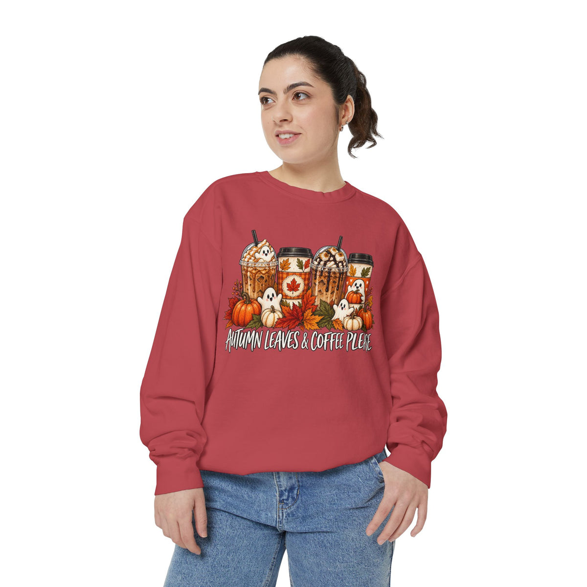 Pumpkin Spice Coffee Sweatshirt — Fall Coffee Lover Graphic Sweatshirt