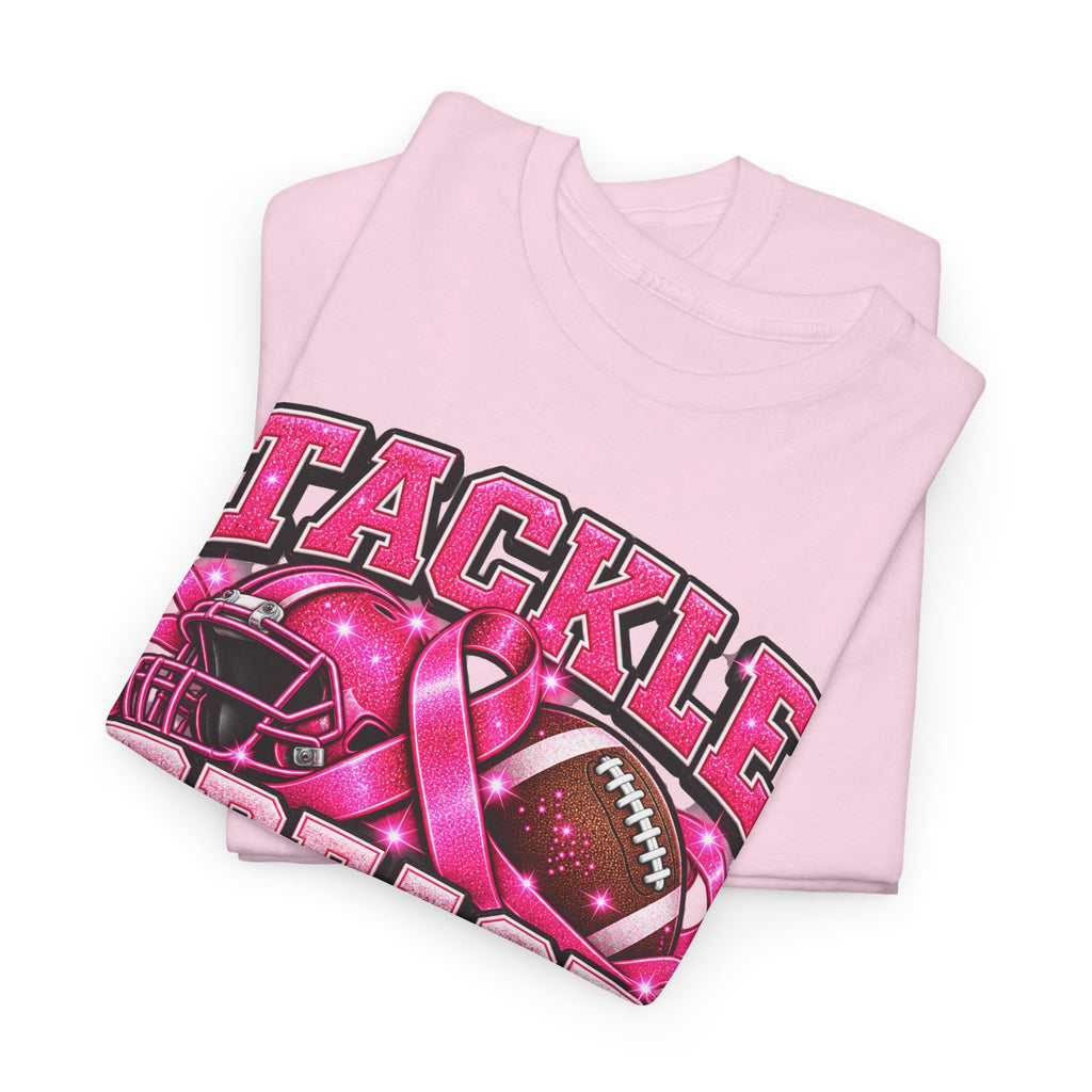 T-Shirt — "Tackle Breast Cancer" Pink Football Awareness Tee