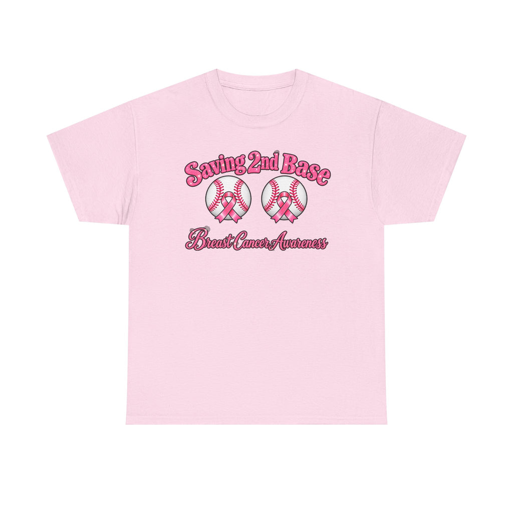 Saving 2nd Base Breast Cancer Awareness T-Shirt