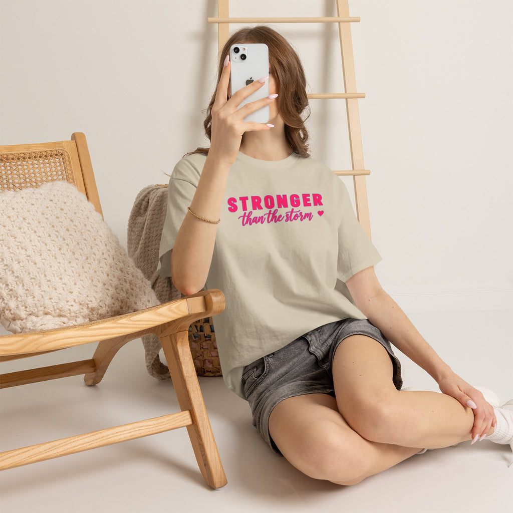 Stronger Than the Storm Tee - Inspirational Women's Resilience T-Shirt