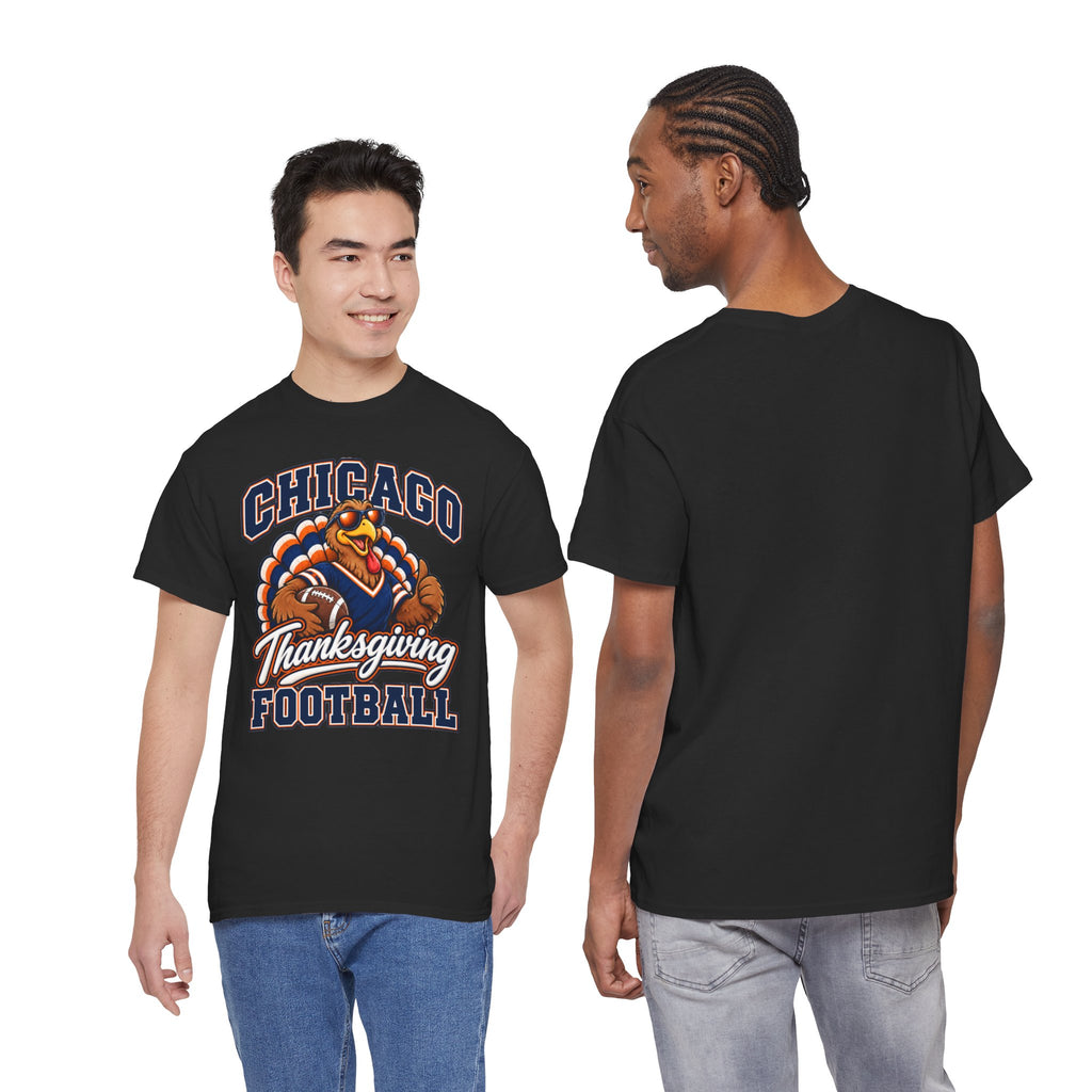 Chicago Thanksgiving Football T-Shirt — Turkey Mascot Game Day Tee