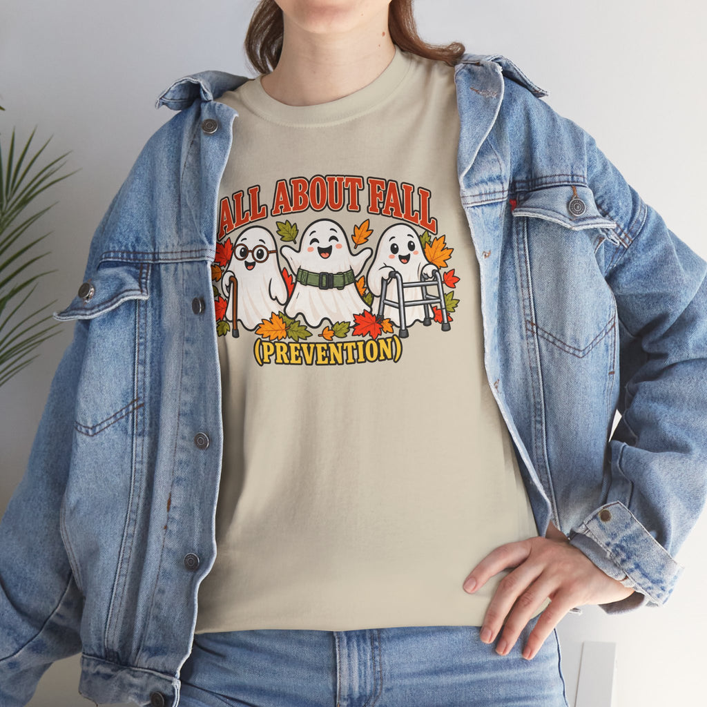 All About Fall (Prevention) Ghost Tee — Cute Halloween Autumn T-Shirt