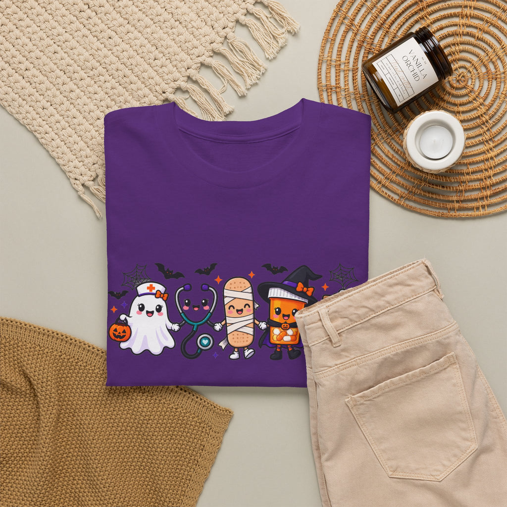 Halloween Candy Characters Tee — Cute Trick-or-Treat Ghosts & Candy Corn Shirt