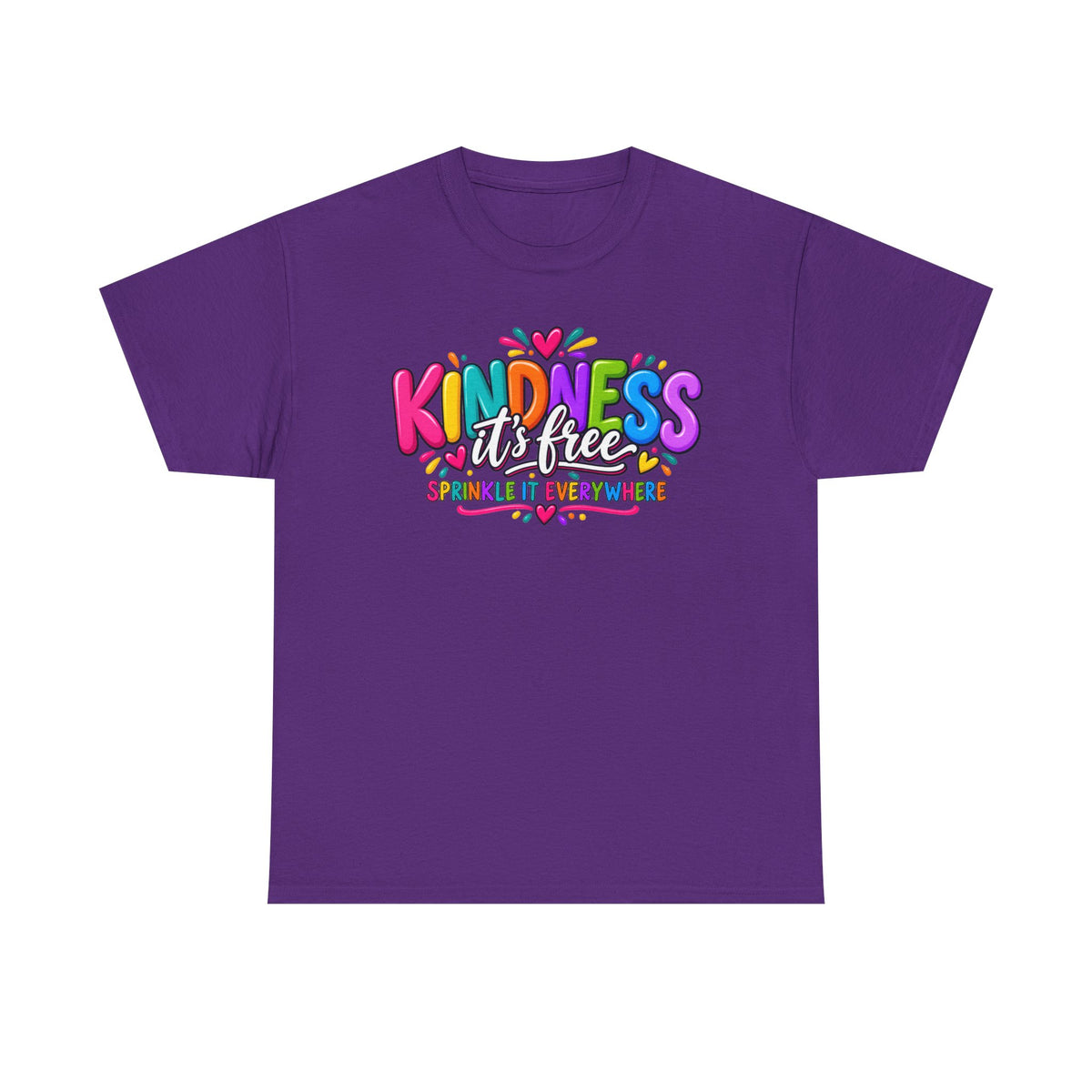 Kindness Is Free Rainbow Tee — Cute Positive Message T-Shirt