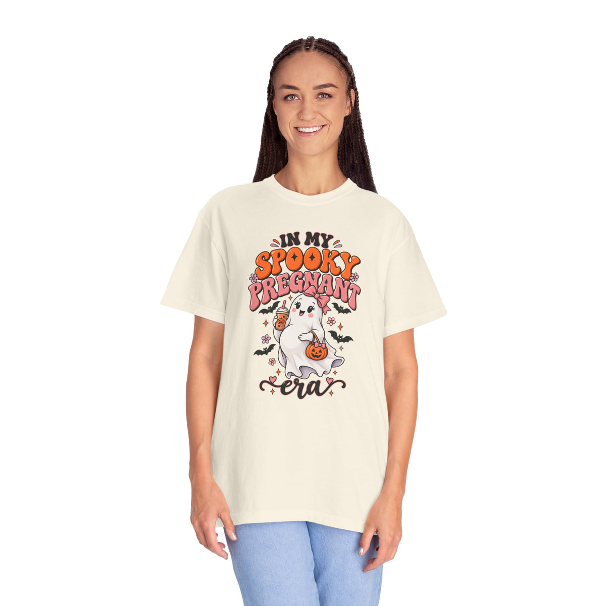 Pregnant Halloween T-Shirt — "In My Spooky Pregnant Era" Cute Ghost Maternity Tee