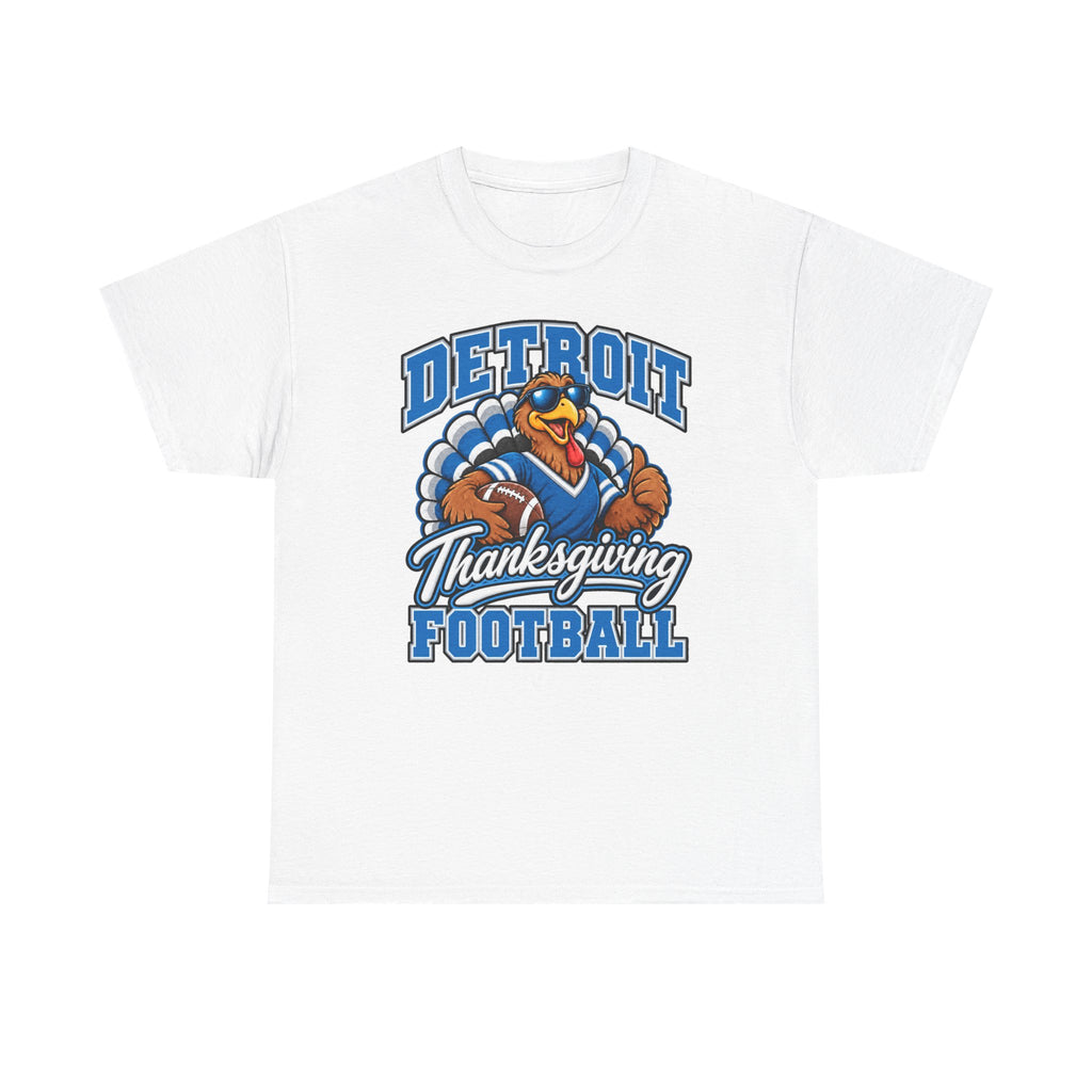 Detroit Thanksgiving Football Tee — Turkey Mascot Game Day Shirt