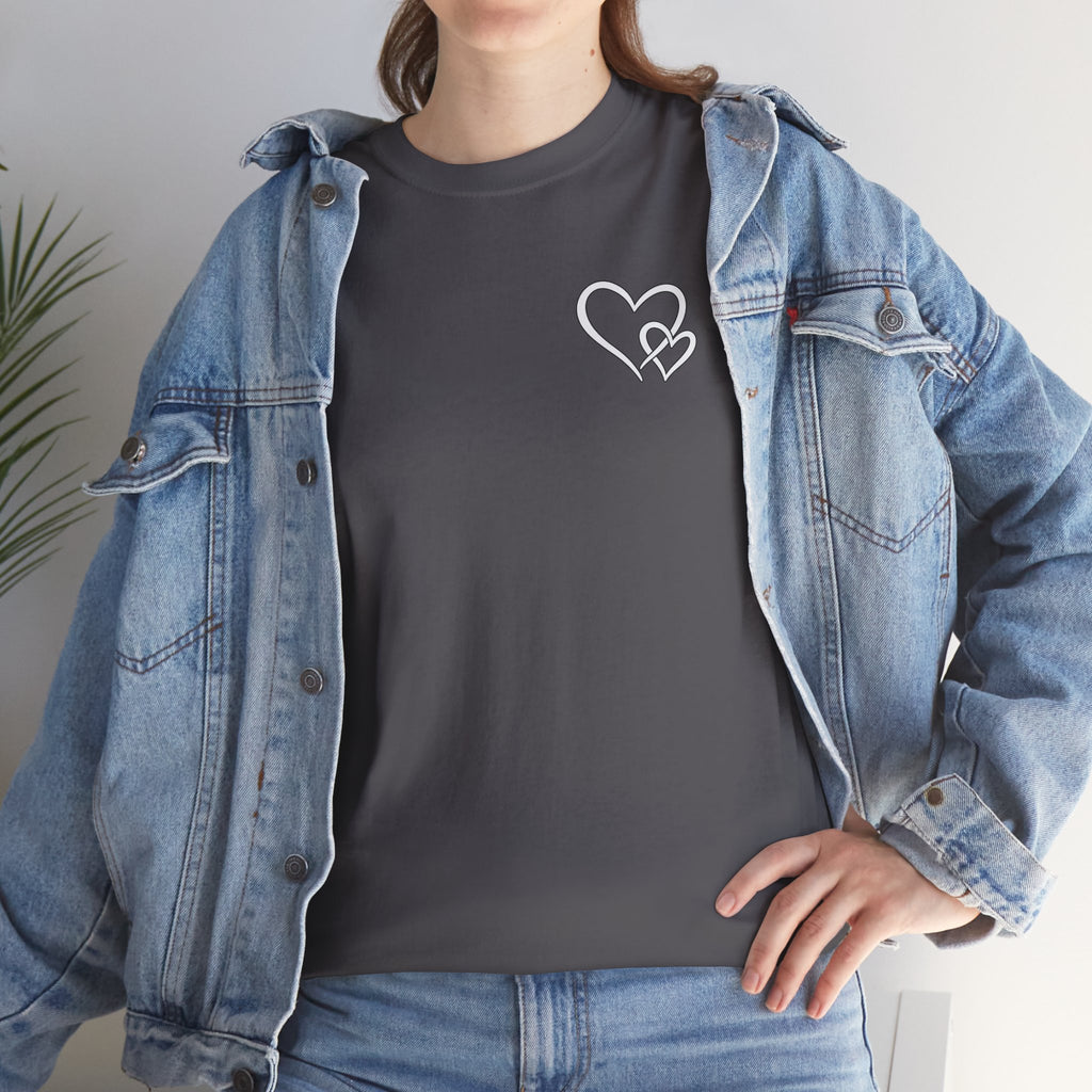 Inspirational Heart T-Shirt – "To the Person Behind Me: You Are Amazing, Beautiful and Enough" Motivational Tee