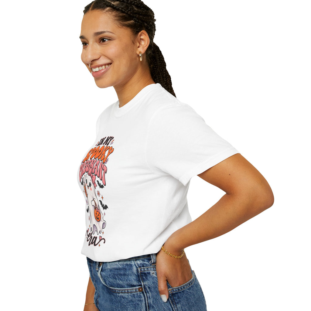 Pregnant Halloween T-Shirt — "In My Spooky Pregnant Era" Cute Ghost Maternity Tee