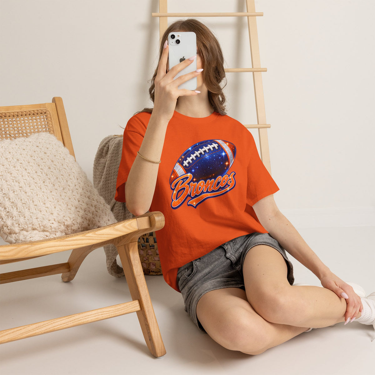 Broncos Football T-Shirt — Galaxy Football Graphic Tee