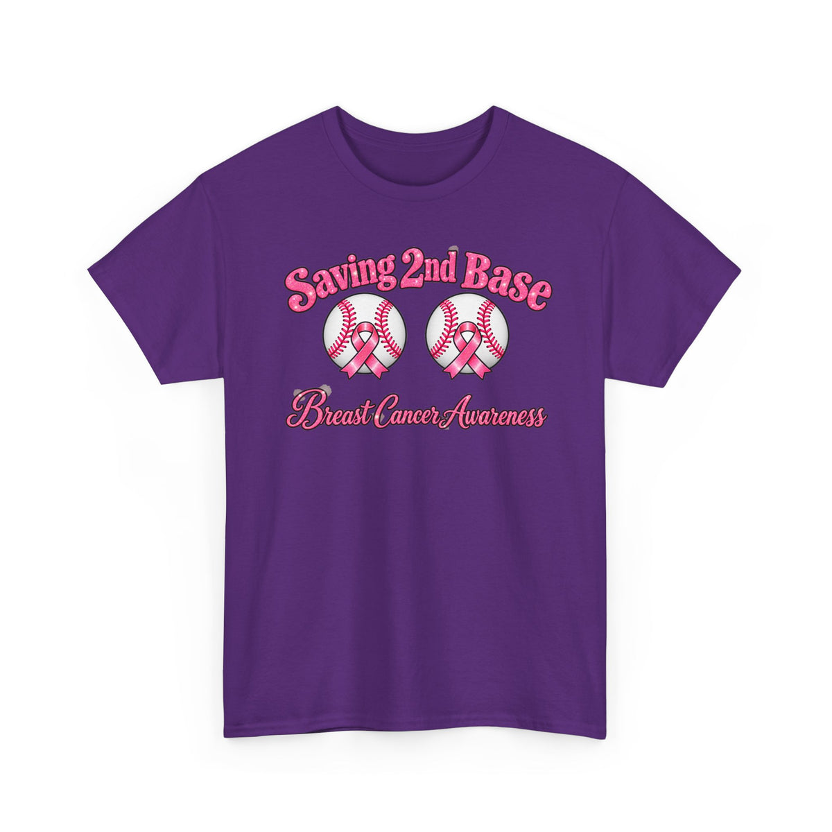 Saving 2nd Base Breast Cancer Awareness T-Shirt