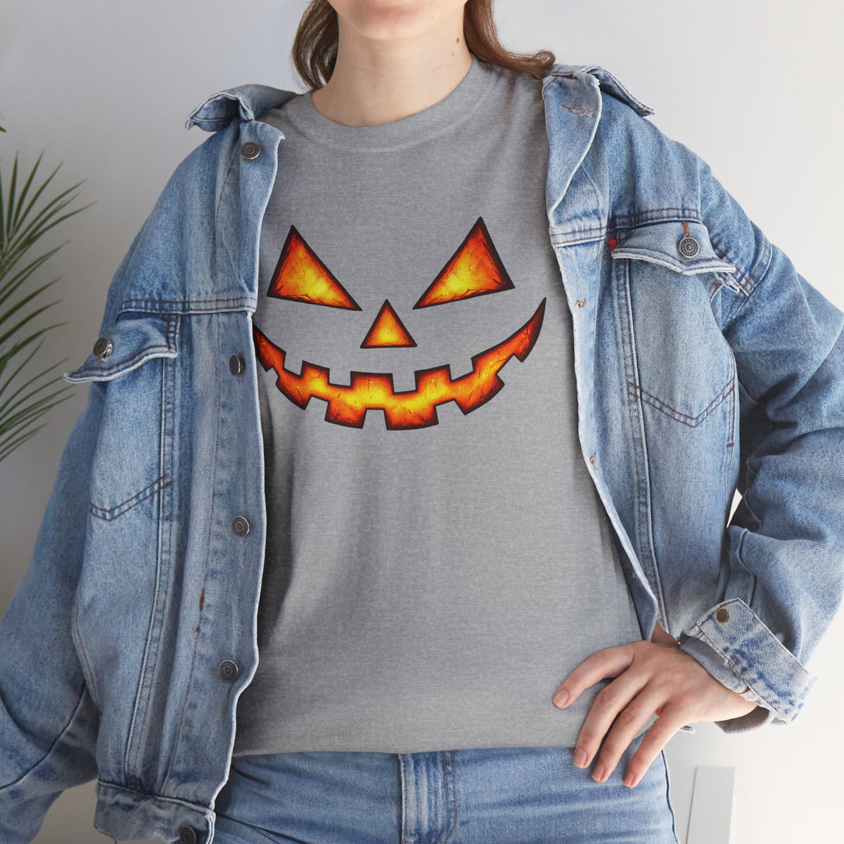 Jack-O'-Lantern Pumpkin Scary Face T-Shirt — Halloween Horror Costume Tee