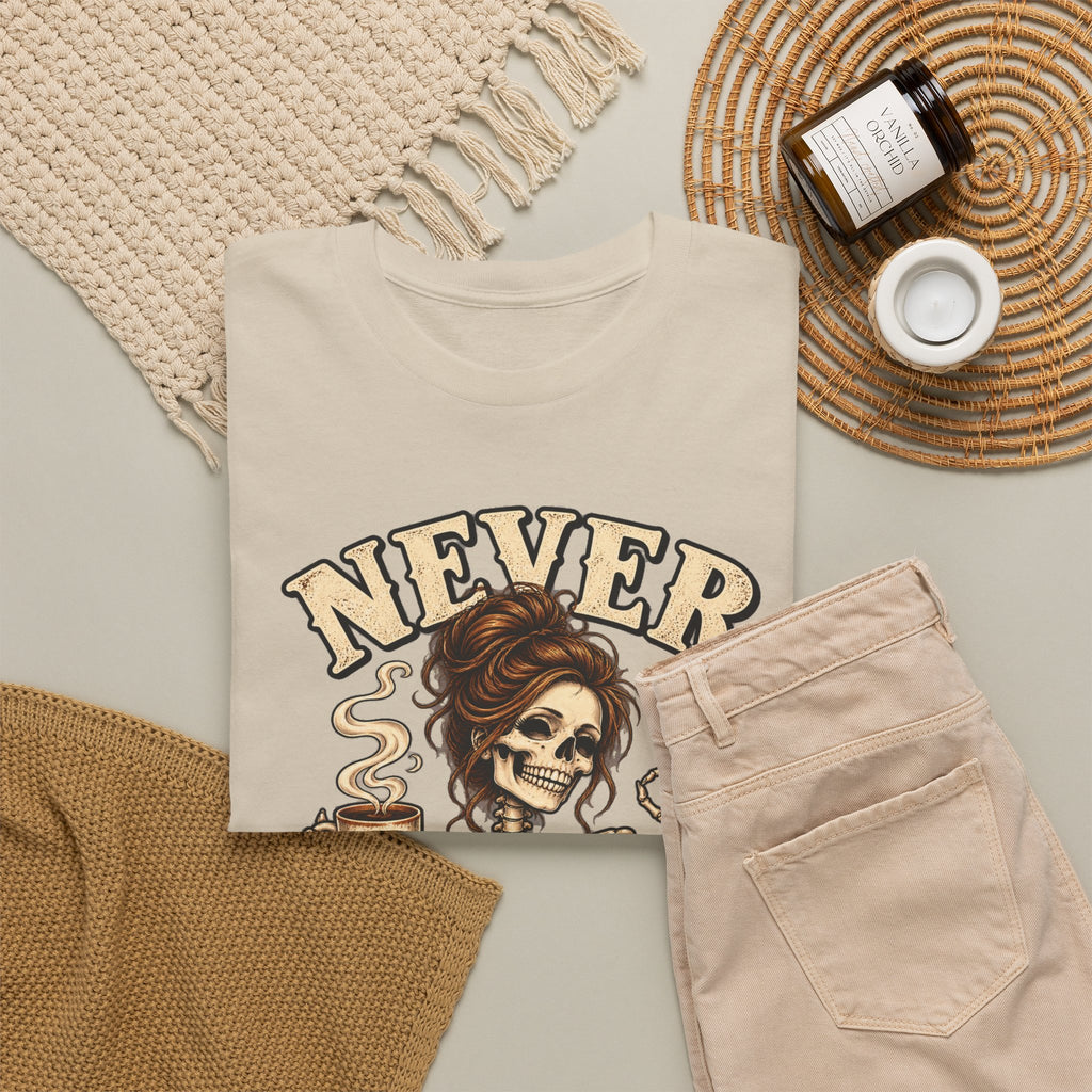 Never Better Skeleton Coffee Graphic Tee