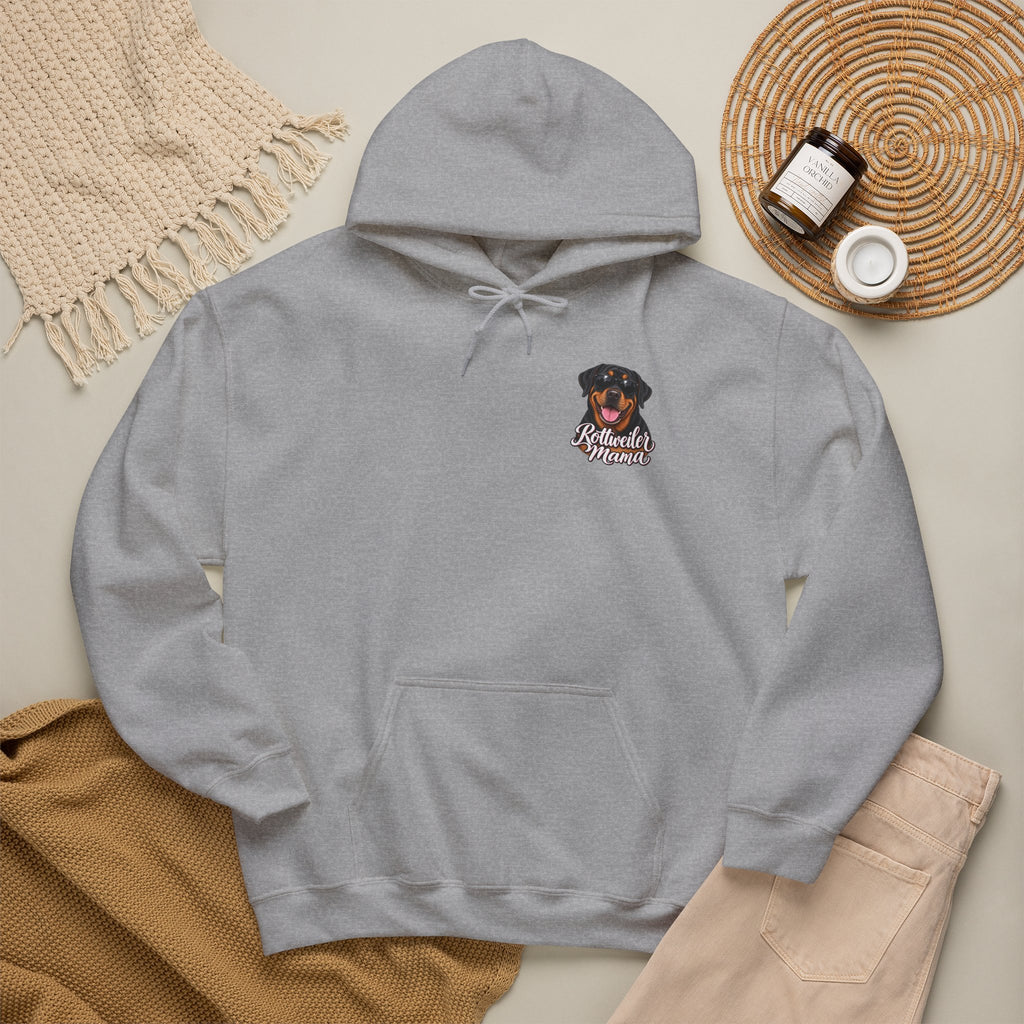 Rottweiler Mama Hoodie — Cute Rottie Portrait Pullover for Dog Moms