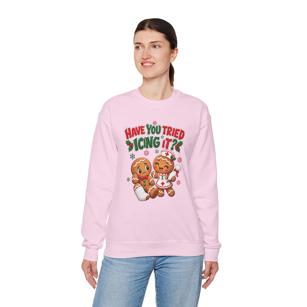Have You Tried Icing It? Gingerbread Couple Christmas Sweatshirt