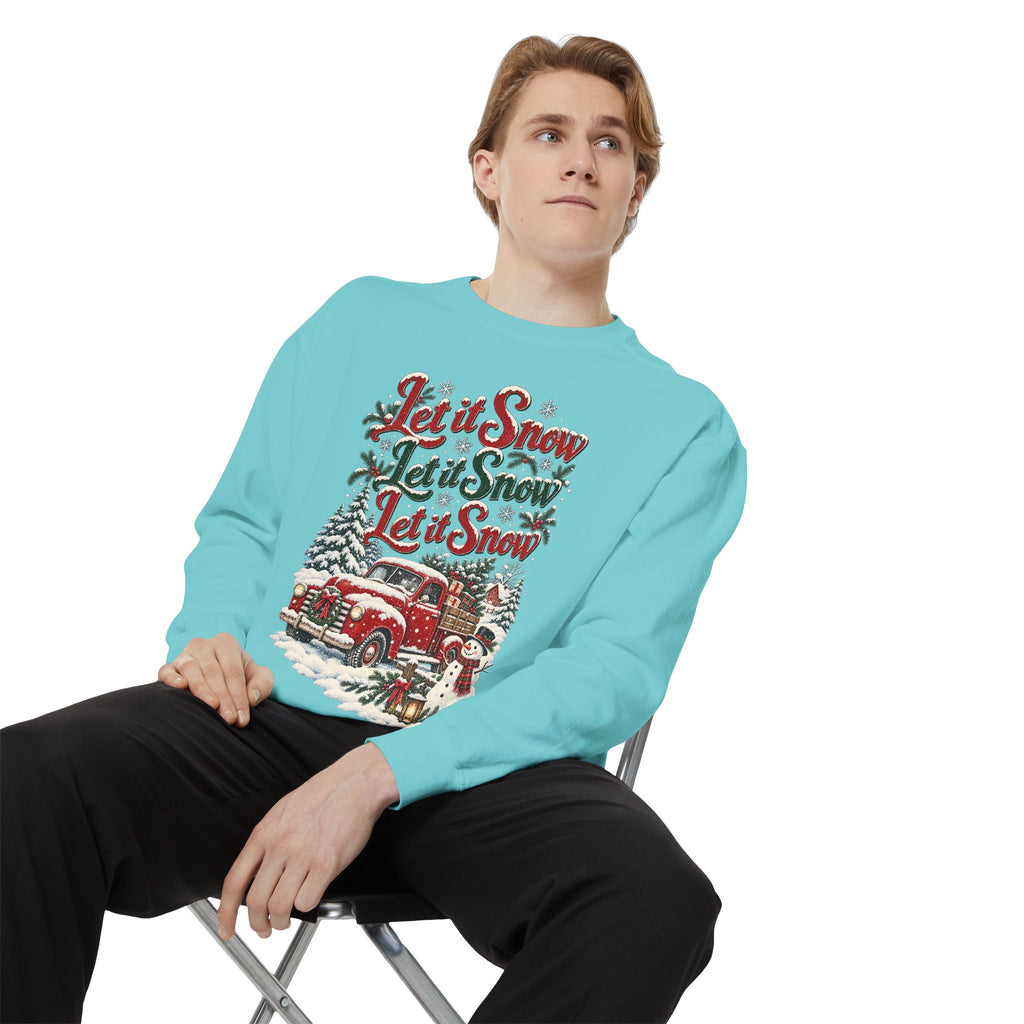 Let It Snow Vintage Truck Sweatshirt
